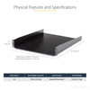 Startech.Com 2U Server Rack Shelf - Universal Rack Mount Cantilever Shelf For 19" Network Equipment Rack & Cabinet - Heavy Duty Steel – Weight Capacity 50Lb/23Kg - 22" Deep Tray, Black Cabshelf22