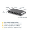 Startech.Com Usb C Dock - 4K Dual Monitor Hdmi Display - Mini Laptop Docking Station - 100W Power Delivery Passthrough - Gbe, 2-Port Usb-A Hub - Usb Type-C Multiport Adapter - 3.3' Cable Dk30C2Hagpd