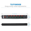 Tripp Lite ECO-Surge 7-Outlet Surge Protector, 6 ft. Cord, 1080 Joules, 6 Individually Controlled Outlets, Black Housing TLP76MSGB