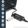 Startech.Com 3-Port Portable Usb 3.0 Hub Plus Gigabit Ethernet - Aluminum With Built-In Cable St3300Gu3B