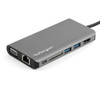 Startech.Com Usb C Multiport Adapter - Usb-C Mini Travel Dock W/ 4K Hdmi Or 1080P Vga - 3X Usb 3.0 Hub, Sd Card Reader, Gbe, Audio, 100W Pd - Portable Docking Station For Laptop/Tablet Dkt30Chvausp