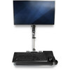 Startech.Com Wall Mount Workstation - Articulating Standing Desk W/ Ergonomic Height Adjustable Monitor Arm & Padded Keyboard Tray - 34" Vesa Display - Foldable Wall Mounted Sit Stand Wallstsi1