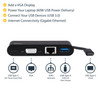 StarTech.com USB-C VGA Multiport Adapter - Power Delivery (60W) - USB 3.0 - GbE DKT30CVAGPD