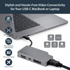 StarTech.com USB C Multiport Video Adapter with HDMI, VGA, Mini DisplayPort or DVI - USB Type C Monitor Adapter to HDMI 1.4 or mDP 1.2 (4K) - VGA or DVI (1080p) - Space Gray Aluminum CDPVDHDMDPSG