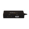 Startech.Com Usb-C Multiport Video Adapter - 3-In-1 - 4K 30Hz - Black Cdpvgdvhdbp