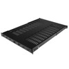 StarTech.com 1U Adjustable Mounting Depth Vented Rack Mount Shelf - Heavy Duty Fixed Rack Shelf - 250lbs / 113kg ADJSHELFHDV