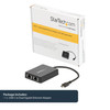 StarTech.com USB-C to Dual Gigabit Ethernet Adapter with USB (Type-A) Port US1GC301AU2R