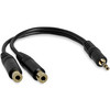 Startech.Com 6In Stereo Splitter Cable - 3.5Mm Male To 2X 3.5Mm Female 1420978