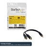 Startech.Com 6In Stereo Splitter Cable - 3.5Mm Male To 2X 3.5Mm Female 1420978