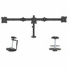 Startech.Com Desk Mount Triple Monitor Arm - Ergonomic Vesa 3 Monitor Mount Up To 27" - Articulating & Height Adjustable Pole Mount - Tilt/Swivel/Rotate Lcd/Led Screen - Desk Clamp/Grommet Armtrio
