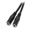 Startech.Com Slim Stereo Splitter Cable - 3.5Mm Male To 2X 3.5Mm Female Muy1Mffs