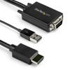 StarTech.com 10ft VGA to HDMI Converter Cable with USB Audio Support & Power - Analog to Digital Video Adapter Cable to connect a VGA PC to HDMI Display - 1080p Male to Male Monitor Cable VGA2HDMM10