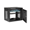 StarTech.com 2 Post 9U 19" Wall Mount Network Cabinet - Adjustable Depth 6-15"- Locking IT Switch Depth Enclosure - Vented Computer/Electronics Equipment Data Rack w/Shelf & Hook & Loop Tape RK9WALM