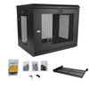 StarTech.com 2 Post 9U 19" Wall Mount Network Cabinet - Adjustable Depth 6-15"- Locking IT Switch Depth Enclosure - Vented Computer/Electronics Equipment Data Rack w/Shelf & Hook & Loop Tape RK9WALM