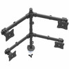 Startech.Com Desk Mount Quad Monitor Arm - Ergonomic Vesa 4 Monitor Mount 2X2 Up To 27" - Articulating & Height Adjustable Pole Mount - Tilt/Swivel/Rotate Lcd/Led Screen - Desk Clamp/Grommet Armquad