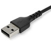 StarTech.com 2m USB A to USB C Charging Cable - Durable Fast Charge & Sync USB 2.0 to USB Type C Data Cord - Rugged TPE Jacket Aramid Fiber M/M 60W Black - Samsung S10, iPad Pro, Pixel RUSB2AC2MB