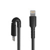 StarTech.com 3 foot (1m) Durable Black USB-C to Lightning Cable - Heavy Duty Rugged Aramid Fiber USB Type C to Lightning Charger/Sync Power Cord - Apple MFi Certified iPad/iPhone 12 RUSBCLTMM1MB