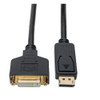 Tripp Lite DisplayPort to DVI Cable Adapter, Converter - M/F, 1920 x 1200/1080p, Black, 0.31 m P134-001-GC