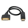 Tripp Lite DisplayPort to DVI Cable Adapter, Converter - M/F, 1920 x 1200/1080p, Black, 0.31 m P134-001-GC