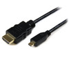 Startech.Com 3 Ft High Speed Hdmi Cable With Ethernet - Hdmi To Hdmi Micro - M/M Hdmiadmm3