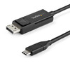 Startech.Com 6Ft (2M) Usb C To Displayport 1.2 Cable 4K 60Hz - Bidirectional Dp To Usb-C Or Usb-C To Dp Reversible Video Adapter Cable - Hbr2/Hdr - Usb Type C/Tb3 Monitor Cable Cdp2Dp2Mbd