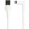 Startech.Com 1M Usb A To Lightning Cable - Durable 90 Degree Right Angled White Usb Type A To Lightning Connector Sync & Charger Cord W/Aramid Fiber Apple Mfi Certified Ipad Iphone 11 Rusbltmm1Mwr