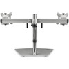 Startech.Com Dual Monitor Stand - Ergonomic Free Standing Dual Monitor Desktop Stand For Two 24" Vesa Mount Displays - Synchronized Height Adjustable - Double Monitor Pole Mount - Silver Armduoss