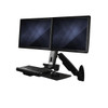 StarTech.com Wall-Mounted Sit-Stand Desk Workstation - Dual Monitor WALLSTS2