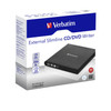 Verbatim Slimline Cd/Dvd Optical Disc Drive Dvd-Rw Black 98938