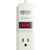 Tripp Lite Protect It! 6-Outlet Surge Protector, 6-ft Cord, 790 Joules, Diagnostic LED, White Housing TLP606