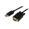 StarTech.com 15 ft DisplayPort to VGA Adapter Converter Cable – DP to VGA 1920x1200 - Black DP2VGAMM15B