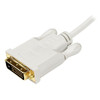 StarTech.com 6 ft Mini DisplayPort to DVI Adapter Converter Cable – Mini DP to DVI 1920x1200 - White MDP2DVIMM6W