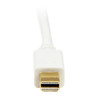 StarTech.com 6 ft Mini DisplayPort to DVI Adapter Converter Cable – Mini DP to DVI 1920x1200 - White MDP2DVIMM6W