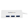 StarTech.com Portable 4 Port SuperSpeed Mini USB 3.0 Hub - White ST4300MINU3W