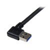 StarTech.com 1m Black SuperSpeed USB 3.0 Cable - Right Angle A to B - M/M USB3SAB1MRA