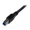StarTech.com 1m Black SuperSpeed USB 3.0 Cable - Right Angle A to B - M/M USB3SAB1MRA