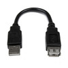 StarTech.com 6in USB 2.0 Extension Adapter Cable A to A - M/F USBEXTAA6IN