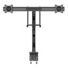 StarTech.com Desk Mount Dual Monitor Arm - Ergonomic Dual Monitor VESA Mount 32" (17.6lb) Displays - Crossbar Handle for Synchronized Full Motion - Height Adjustable - C-Clamp/Grommet ARMSLMBARDUO