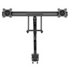 StarTech.com Desk Mount Dual Monitor Arm with USB & Audio - Slim Full Motion Adjustable Dual Monitor VESA Mount for up to 32" Displays - Ergonomic Articulating - C-Clamp/Grommet ARMSLIMDUAL2USB3