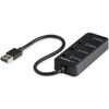 Startech.Com 4 Port Usb 3.0 Hub - Usb-A To 4X Usb 3.0 Type-A With Individual On/Off Port Switches - Superspeed 5Gbps Usb 3.1/3.2 Gen 1 - Usb Bus Powered - Portable - 9.8" Attached Cable Hb30A4Aib