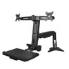 Startech.Com Sit Stand Dual Monitor Arm - Desk Mount Dual Computer Monitor Adjustable Standing Workstation For Up To 24" Displays - Vesa Ergonomic Stand Up Desk Converter W/ Keyboard Tray Armstscp2