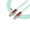 Startech.Com Aqua Om4 Duplex Multimode Fiber Optic Cable - 100 Gb - 50/125 - Lszh - Lc/Lc - 3 M 450Fblclc3