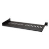 Startech.Com 1U Server Rack Shelf - Universal Vented Rack Mount Cantilever Tray For 19" Network Equipment Rack & Cabinet - Heavy Duty Steel – Weight Capacity 44Lb/20Kg - 7" Deep Shelf, Black Cabshelf1U7V