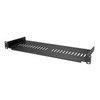 Startech.Com 1U Server Rack Shelf - Universal Vented Rack Mount Cantilever Tray For 19" Network Equipment Rack & Cabinet - Heavy Duty Steel – Weight Capacity 44Lb/20Kg - 7" Deep Shelf, Black Cabshelf1U7V