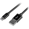 Startech.Com 2 M (6 Ft.) Usb To Lightning Cable - Long Iphone / Ipad / Ipod Charger Cable - Lightning To Usb Cable - Apple Mfi Certified - Black Usblt2Mb