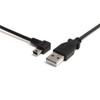 StarTech.com 3 ft Mini USB Cable - A to Left Angle Mini B USB2HABM3LA