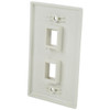 StarTech.com Dual Outlet RJ45 Universal Wall Plate White PLATE2WH