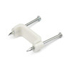 StarTech.com 100 Pack Cable Clips with Nails - Two Steel Nails - Reusable Nail-in Clamps - Brick/Drywall Cable Fasteners - Ethernet Cord/AV/Coax Cable - Mounting Cable Tacks - White - TAA CBMDNMCC2