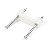 StarTech.com 100 Pack Cable Clips with Nails - Two Steel Nails - Reusable Nail-in Clamps - Brick/Drywall Cable Fasteners - Ethernet Cord/AV/Coax Cable - Mounting Cable Tacks - White - TAA CBMDNMCC2