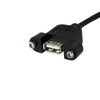 StarTech.com 1 ft Panel Mount USB Cable - USB A to Motherboard Header Cable F/F USBPNLAFHD1